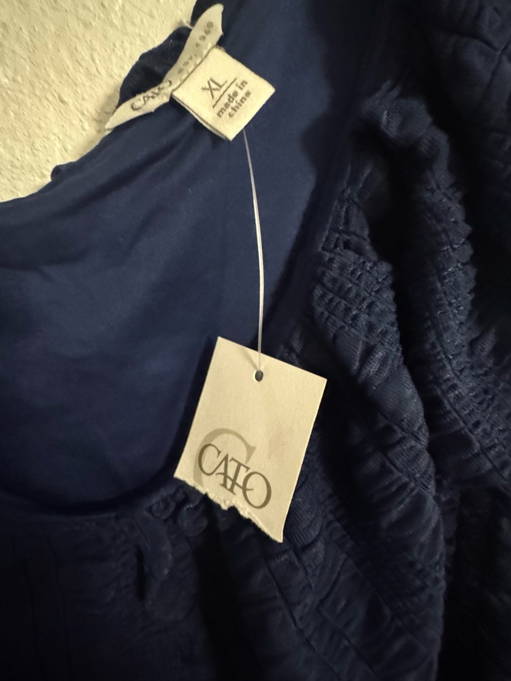 Cato Navy Ruffle Tank Top - Picture 2 of 2